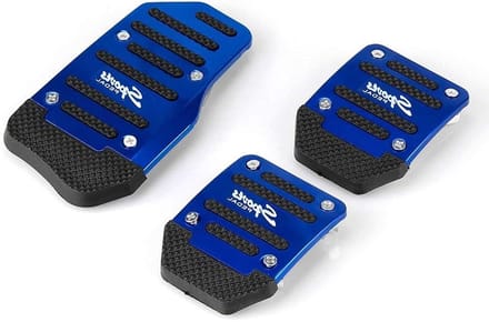 Auto Pedaal Set - Antislip Covers - Verbeterde Grip - Universele Pasvorm - 3 Delen - Blauw