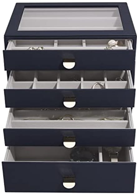 Sieradenbox met lades - Set van 4 voor een georganiseerd juwelenbeheer