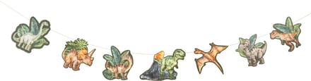 ARTYFETES - Sling Dinosaurs Groen Papier 14 cm x 1,5 m Verjaardagsdecoratie