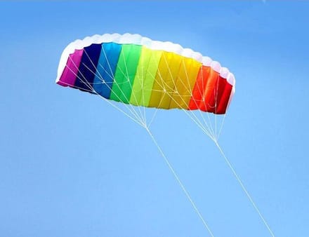 BukkitBow - Regenboog Vlieger - XL Matrasvlieger - Kite Parachute Vlieger