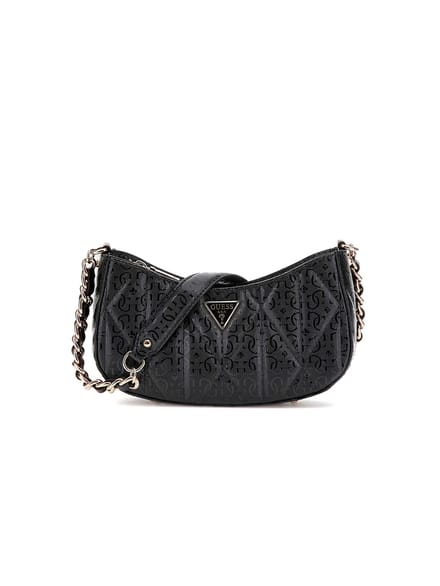 GUESS schoudertas Aldina Top Zip Shoulder Bag Black zwart