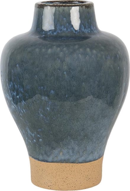 Clayre & Eef Vaas Ø 21x31 cm Blauw Keramiek