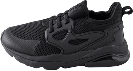 Next - Jongens - Elastische vetersneakers met brede pasvorm (G) - Zwart