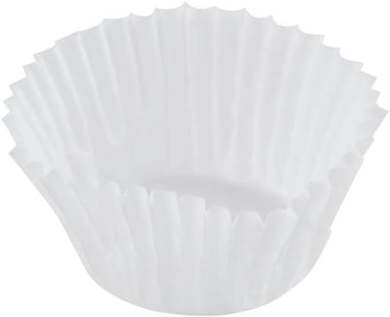 Gegolfde Bakbekers - Muffinvormpjes Papier - Muffins Bakken - Koosjer Gecertificeerd - 3 Inch Diameter - Wit