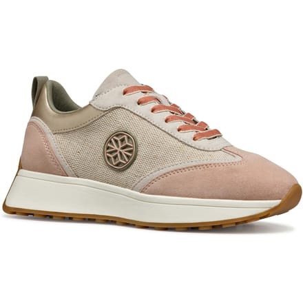 Geox D AMABEL Synthetisch Polyurethaan Dames Lichte Zand/Lichte Taupe Sneakers