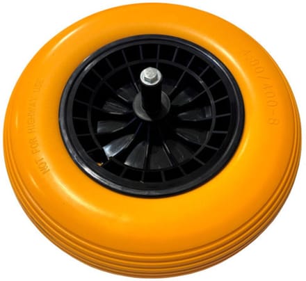 Nooit Meer Lek PU-wiel -MM- 4.00x8 -as 20cm
