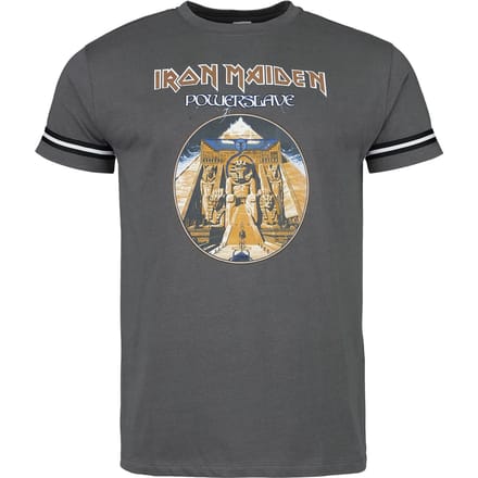 Iron Maiden T-shirt - Powerslave - S tot XXL - voor Mannen - grijs