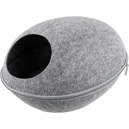 Kattenhuisdiergrotbed voor Katten Kittens Huisdieren light grey lichtgrijze kleur