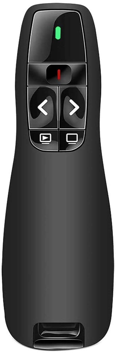 QTTVBTNA -Draadloze Presenter 2,4 GHz – Plug & Play PowerPoint Afstandsbediening met Rood Laserlicht