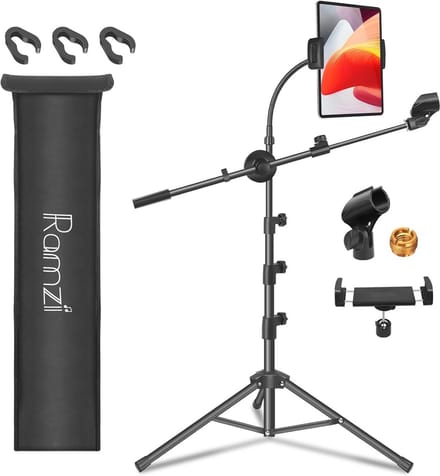 Microfoonstandaard met Boom Arm en Verstelbare Hoogte - Ideaal voor Optredens, Karaoke en Presentaties