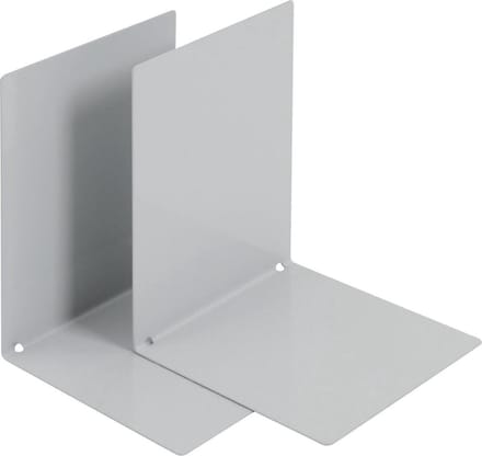 V-Part Boekensteun metaal | set van 2 stuks | lichtgrijs