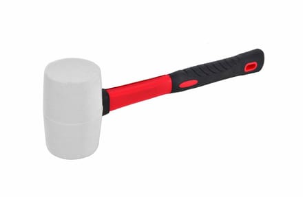 AWTOOLS AW31751 - Rubber Hamer - 90 mm - Antislip Handgreep - Wit