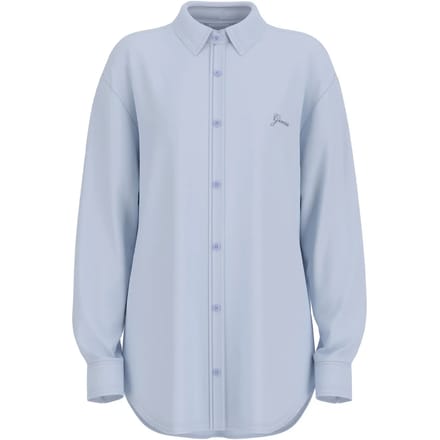Oversized blouse met lange mouwen van popeline voor dames Guess