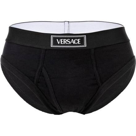 Versace Tex Geribbelde Katoenen Slip