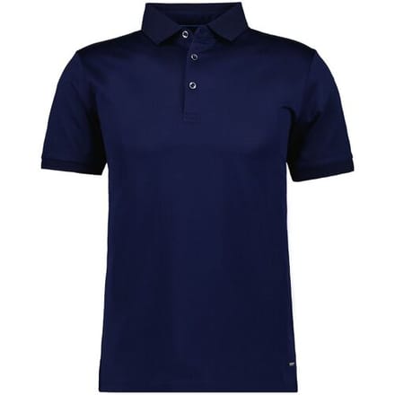 Ragman Polo Luxury Uni Color Mercerized Cotton Marine / male