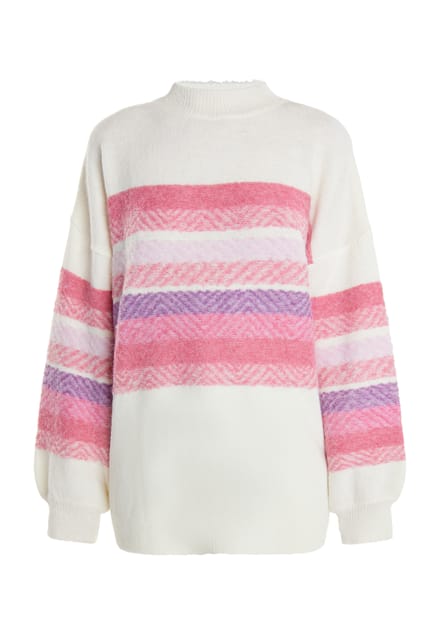 IZIA Jumper Dames Wit Veelkleurig
