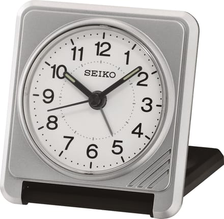 Seiko - Seiko zilverkleurige reiswekker QHT015S