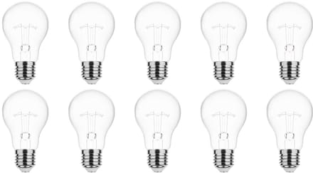 Technik E27 Wolfraam-Gloeilamp Dimbaar 40W - 2700K - Warm Wit - Gloeilamp Globe A55 - 10 stuks
