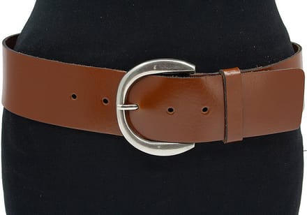 Brede heupriem cognac - Dames riem - 6 cm breed - Leer - Brede riem - Casual - Maat 85