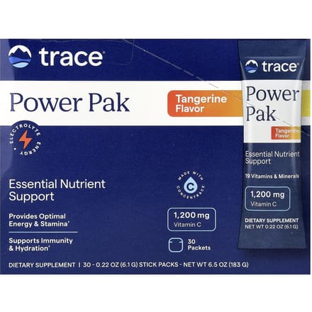 Trace, Électrolyte Stamina, Power Pak, Mandarine, 1 200 mg, 30 sachets, 5,2 g (0,18 oz) chaque