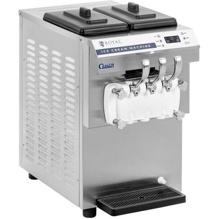 Softijsmachine - 1350 W - 16 l/u - LED - 3 smaken - Royal Catering RCSI-18A