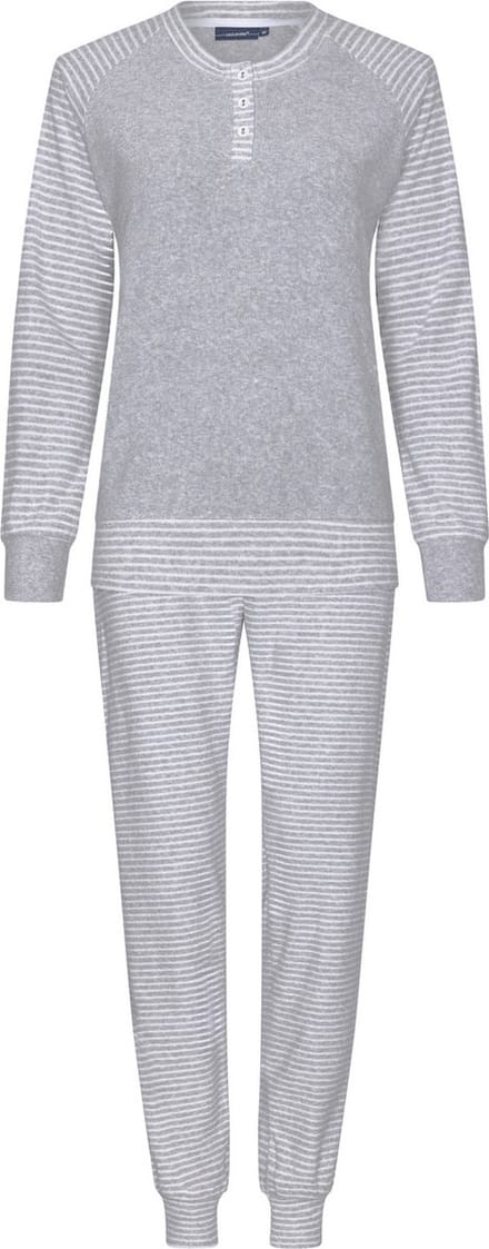 Grijze badstof pyjama Pastunette - Grijs - Maat - 44