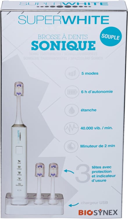 SUPERWHITE Sonische Tandenborstel - White