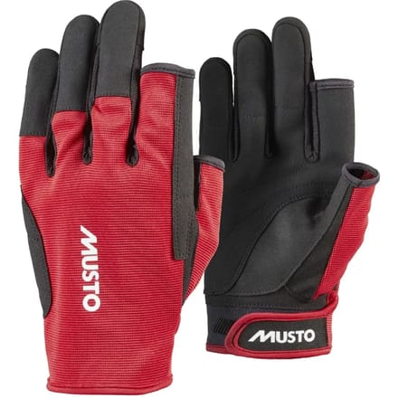 Musto Essential zeilhandschoenen gesloten vinger rood, maat M