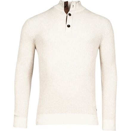 Baileys Trui Button Placket Plated Structure Knit Kitt / male