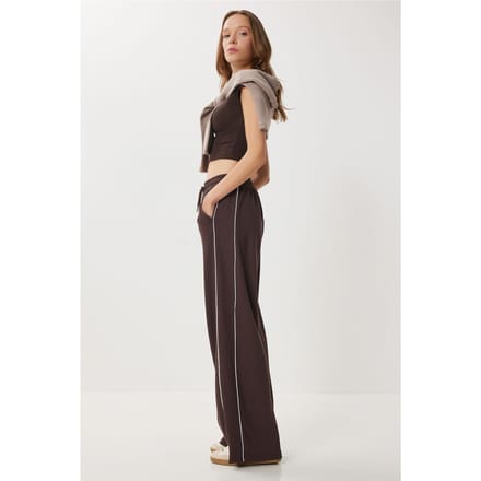 Reguliere Pasvorm Katoenen Gebreide Sweatpants