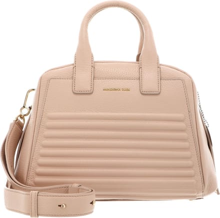 MANDARINA DUCK Leren Handtas Schoudertas I-Con Tote Lamb's Wool Zalmroze
