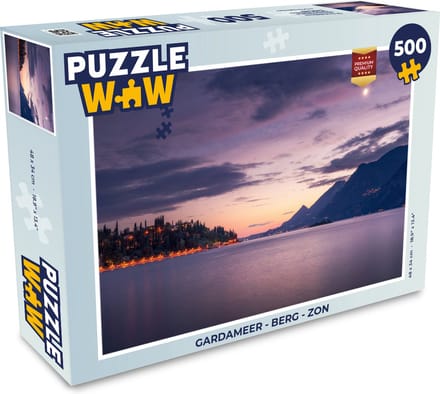 Puzzel Gardameer - Berg - Zon - Legpuzzel - Puzzel 500 stukjes