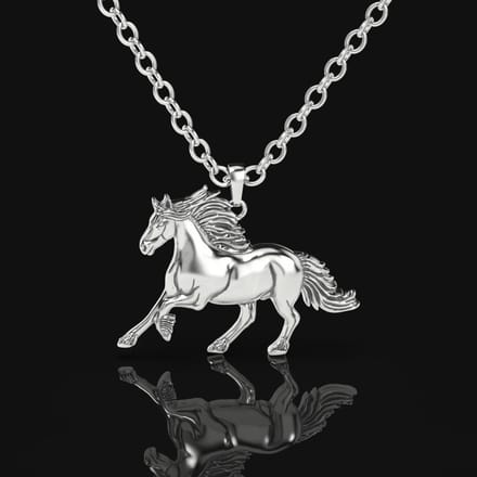Hetty'S - Formidabele hanger - van een Fries paard - extra groot - van echt zilver