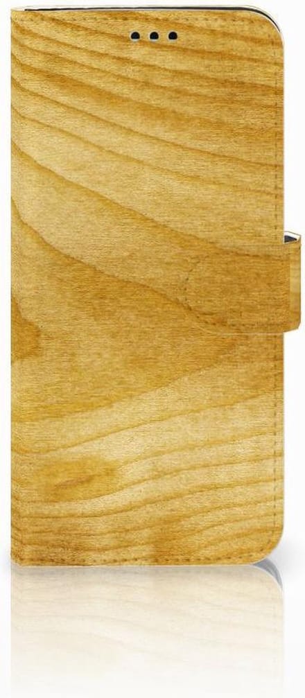 Samsung Galaxy S9 Plus Book Style Case Licht Hout