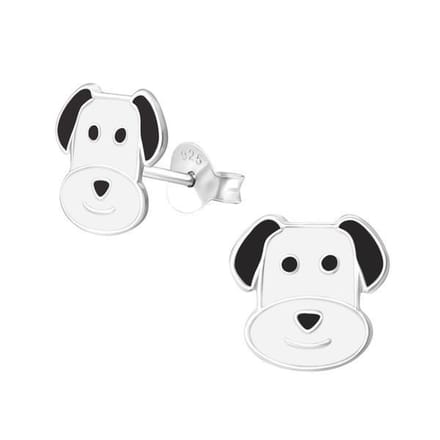 Amanto Kids Oorbellen Chilin - 925 Zilver E-Coating - Hondje - ∅9mm