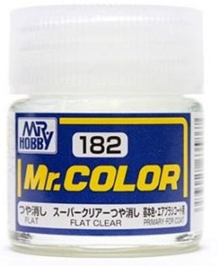 Gunze Mr. Hobby C-182 - Mr. Color 10 ml Flat Clear - Lacquer Modelbouwverf