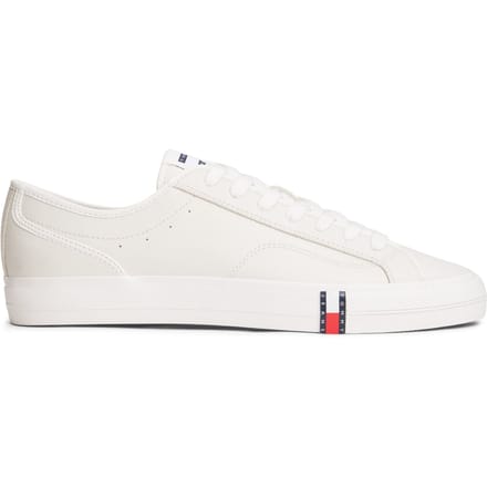 Tommy Hilfiger Archive Flag Stripe Leather Trainers Ecru Größe: 44 | Trainers Outlet | Herren | Braun