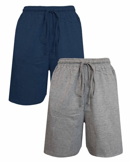 Paul Hopkins Heren Bermuda Short Duo set, kleur grijs en donker blauw KBH2116J-XL