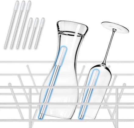 Set van 6 Vaatwasser Flessenhouders - Universele Silicone Dop voor Glazen