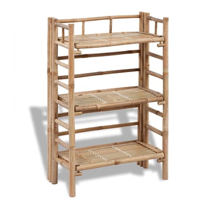 vidaXL - Plantenrek - bamboe - met - 3 - plankjes