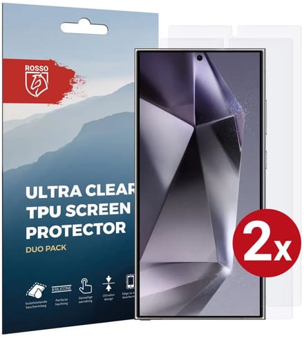 Rosso Screen Protector Ultra Clear Duo Pack Geschikt voor Samsung Galaxy S24 Ultra | Folie | 2 Stuks