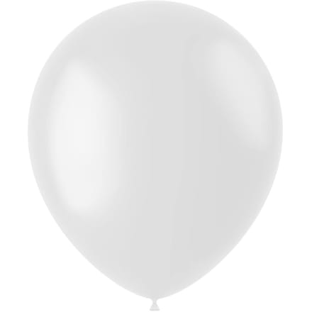 Ballonnen Coconut White Mat 33cm - 10 stuks
