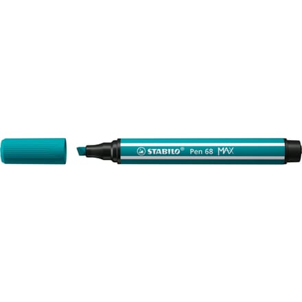 STABILO Pen 68 MAX - Viltstift Met Dikke Beitelpunt - Turquoiseblauw