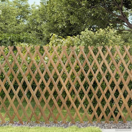 vidaXL - Uitbreidbare - Trellis - Fence - 2 - st - 100 - x - 105 - cm - Bamboe - Lichtbruin