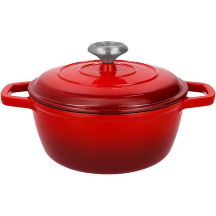 SILVERCREST Gietijzeren pan, Ø21 cm (Rood)