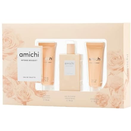Parfumset Dames - Amichi - Intense Boeket - 3 Delen - Douchegel 75 ml - Bodylotion 75 ml