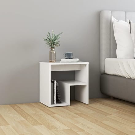 vidaXL - Nachtkastje - 40x30x40 - cm - bewerkt - hout - wit