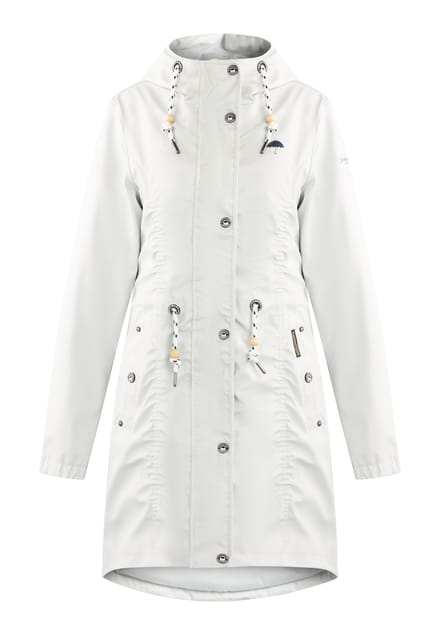 Schmuddelwedda Mackintosh bridgeport Dames Grijs wit-280