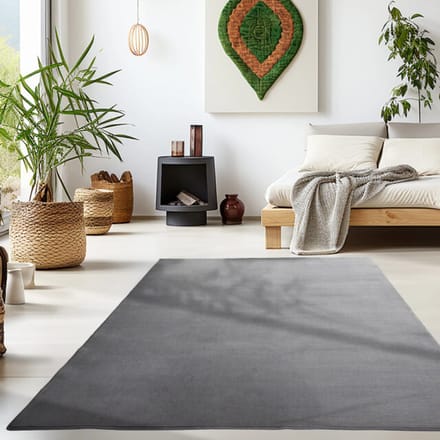 Sky Soft Uni Basic - Vloerkleed - Laagpolig - Effen Kleur - Grijs - Woonkamer Tapijt- 160x230 CM