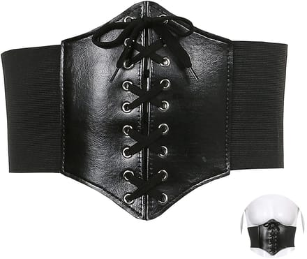 Dailygoods- Corset Dames - Brede Riem - Verstelbaar - Elastisch - Tailleband - PU - Halloween/Rollenspel